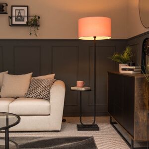 17 Stories Tavel 132.5Cm Matte Black Tray Table Floor Lamp Pink 132.5cm H X 35cm D 17 Stories Tavel 132.5Cm Matte Black Tray Table Floor Lamp Pink 132.5cm H X 35cm D