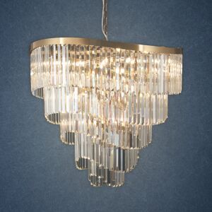 Mercer41 Deberry 16 - Light Crystal Pendant Satin Brass 62cm H X 80cm W Mercer41 Deberry 16 - Light Crystal Pendant Satin Brass 62cm H X 80cm W