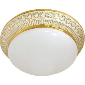 Mercer41 Fosdick 27Cm LED Flush Mount White Patina Gold 10.92cm H X 26.92cm W X 26.92cm D Mercer41 Fosdick 27Cm LED Flush Mount White Patina Gold 10.92cm H X 26.92cm W X 26.92cm D