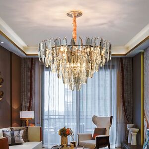 Fairmont Park 8-Light Crystal Chandelier Gold 34cm H x 80cm W x 80cm D Fairmont Park 8-Light Crystal Chandelier Gold 34cm H x 80cm W x 80cm D