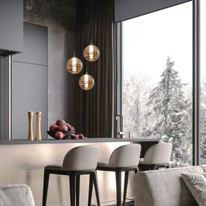 George Oliver Amice Height-Adjustable 3-Light Pendant Light Amber 15cm H X 28cm W X 28cm D George Oliver Amice Height-Adjustable 3-Light Pendant Light Amber 15cm H X 28cm W X 28cm D