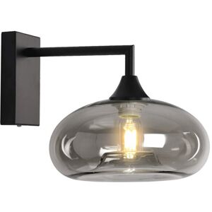 George Oliver Bonifacio 1-Light Sconce Black/Smoke 30cm H X 10cm W X 24cm D George Oliver Bonifacio 1-Light Sconce Black/Smoke 30cm H X 10cm W X 24cm D