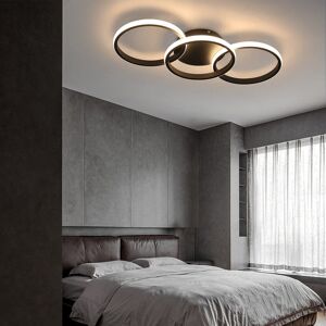 Ivy Bronx LED Ceiling Light 3 Flame Black Ring Design 3000k Warm White Beverli Black 4cm H X 60cm W X 24cm D Ivy Bronx LED Ceiling Light 3 Flame Black Ring Design 3000k Warm White Beverli Black 4cm H X 60cm W X 24cm D