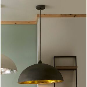 George Oliver Iberia 1 - Light Dome Pendant Black/Gold 31cm H X 62cm W X 62cm D George Oliver Iberia 1 - Light Dome Pendant Black/Gold 31cm H X 62cm W X 62cm D