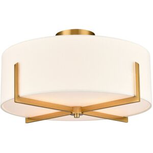 Fairmont Park Aleczander Flush Mount Brass 10.2cm H X 18.4cm W X 18.4cm D Fairmont Park Aleczander Flush Mount Brass 10.2cm H X 18.4cm W X 18.4cm D