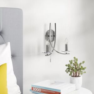 Three Posts Pamelia 2-Light Dimmable Candle Wall Light Satin Silver 29cm H X 30cm W X 16cm D Three Posts Pamelia 2-Light Dimmable Candle Wall Light Satin Silver 29cm H X 30cm W X 16cm D