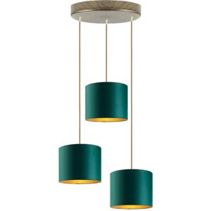 Canora Grey Ilana 3 - Light Drum Pendant Green/Copper Canora Grey Ilana 3 - Light Drum Pendant Green/Copper