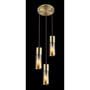 Metro Benevides 3-Light Cylinder Pendant Messing Matte/Golden 150cm H X 30cm W X 30cm D Metro Benevides 3-Light Cylinder Pendant Messing Matte/Golden 150cm H X 30cm W X 30cm D