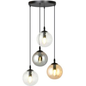 17 Stories Cadesha 4 - Light Cluster Globe Pendant Graphite/Amber/Transparent 40cm H X 40cm W X 40cm D 17 Stories Cadesha 4 - Light Cluster Globe Pendant Graphite/Amber/Transparent 40cm H X 40cm W X 40cm D