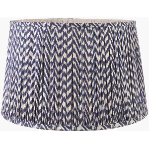 Bloomsbury Market Mio Zig Zag Gathered Cotton Empire Lamp Shade Blue 24.5cm H x 40cm W x 40cm D Bloomsbury Market Mio Zig Zag Gathered Cotton Empire Lamp Shade Blue 24.5cm H x 40cm W x 40cm D