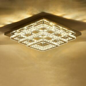 Mercer41 Hurst LED Integrated Flush Mount Chrome 18cm H x 60cm W x 60cm D Mercer41 Hurst LED Integrated Flush Mount Chrome 18cm H x 60cm W x 60cm D