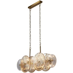 Canora Grey Gatsby 10 - Light Unique/Statement Chandelier Plated Satin 40cm H X 16cm W X 90cm D Canora Grey Gatsby 10 - Light Unique/Statement Chandelier Plated Satin 40cm H X 16cm W X 90cm D
