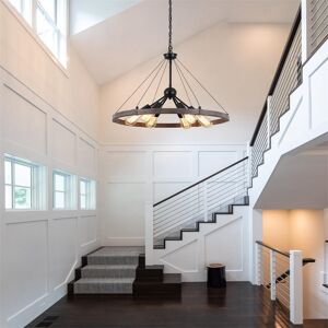 August Grove Hadia Chandelier Matte Black 46cm H X 60cm W X 60cm D August Grove Hadia Chandelier Matte Black 46cm H X 60cm W X 60cm D