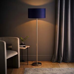 17 Stories Pearletta Floor Lamp Chrome/Blue 130cm H 17 Stories Pearletta Floor Lamp Chrome/Blue 130cm H