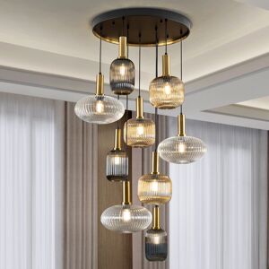 Canora Grey Lansdown 9 - Light Cluster Geometric Pendant Matte Black 85cm H X 56cm W X 56cm D Canora Grey Lansdown 9 - Light Cluster Geometric Pendant Matte Black 85cm H X 56cm W X 56cm D