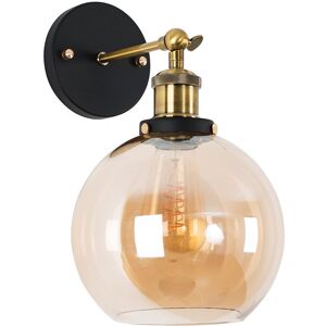 Zipcode Design Lila 2 - Light LED Brass/Black Armed Sconce Amber 26cm H x 24.5cm W x 28cm D Zipcode Design Lila 2 - Light LED Brass/Black Armed Sconce Amber 26cm H x 24.5cm W x 28cm D