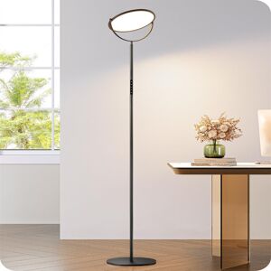 Metro Delvontae 193cm Torchiere Floor Lamp Black 193cm H X 30cm W X 30cm D Metro Delvontae 193cm Torchiere Floor Lamp Black 193cm H X 30cm W X 30cm D