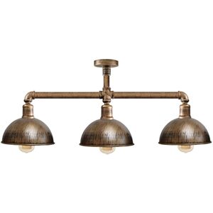 Rio Cassano 3 - Light Kitchen Island Dome Pendant Brushed Copper 32cm H X 81cm W X 81cm D Rio Cassano 3 - Light Kitchen Island Dome Pendant Brushed Copper 32cm H X 81cm W X 81cm D