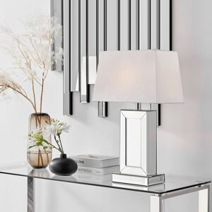 Ivy Bronx Aarzo Mirror & Shade Table Lamp Light (Including Bulb) White 60cm H X 23cm W X 35.5cm D Ivy Bronx Aarzo Mirror & Shade Table Lamp Light (Including Bulb) White 60cm H X 23cm W X 35.5cm D