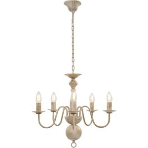 Lily Manor Cheesman 5-Light Candle Style Chandelier Beige 45cm H X 50cm W X 50cm D Lily Manor Cheesman 5-Light Candle Style Chandelier Beige 45cm H X 50cm W X 50cm D