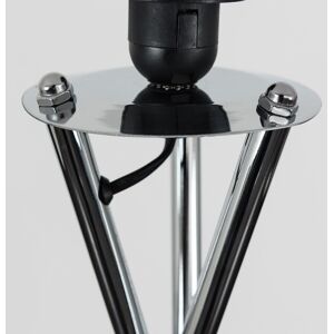 Latitude Run Miron 155cm Camden Tripod Floor Lamp with Large Reni Shade Polished Chrome Base/Black 153cm H X 62cm W X 62cm D Latitude Run Miron 155cm Camden Tripod Floor Lamp with Large Reni Shade Polished Chrome Base/Black 153cm H X 62cm W X 62cm D