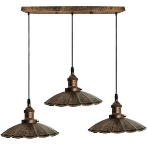 ClassicLiving Arturo 3 - Light Kitchen Island Dome Pendant Brushed Copper 50cm H X 114cm W X 114cm D ClassicLiving Arturo 3 - Light Kitchen Island Dome Pendant Brushed Copper 50cm H X 114cm W X 114cm D