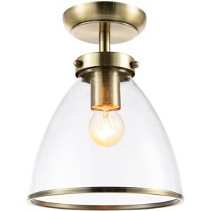 Marlow Home Co. Semi Flush Mount Antique Brass 26cm H X 21cm W X 21cm D Marlow Home Co. Semi Flush Mount Antique Brass 26cm H X 21cm W X 21cm D