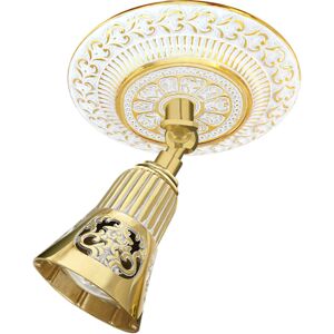 Mercer41 Fluellen 10Cm LED Semi Flush Mount White Patina Gold 14.99cm H X 9.91cm W X 9.91cm D Mercer41 Fluellen 10Cm LED Semi Flush Mount White Patina Gold 14.99cm H X 9.91cm W X 9.91cm D