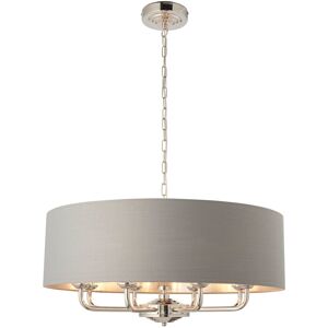 Fairmont Park Landover 8-Light Drum Chandelier Bright Nickel 37cm H X 75cm W X 75cm D Fairmont Park Landover 8-Light Drum Chandelier Bright Nickel 37cm H X 75cm W X 75cm D
