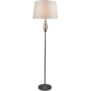 Rosalind Wheeler Backus 165cm Traditional Twist Floor Lamp Grey Pewter/Warm Naturral 165cm H X 45cm W X 45cm D Rosalind Wheeler Backus 165cm Traditional Twist Floor Lamp Grey Pewter/Warm Naturral 165cm H X 45cm W X 45cm D