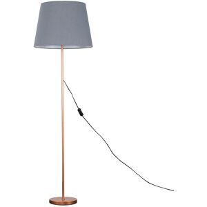 17 Stories Bekbele 158 cm Traditional Floor Lamp Grey/Copper 158cm H X 45cm W X 45cm D 17 Stories Bekbele 158 cm Traditional Floor Lamp Grey/Copper 158cm H X 45cm W X 45cm D