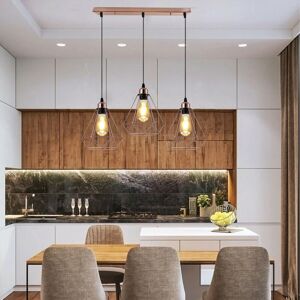 Fairmont Park Palombo 3-Light Kitchen Island Geometric Pendant Rosegold 121.5cm H X 70cm W X 20cm D Fairmont Park Palombo 3-Light Kitchen Island Geometric Pendant Rosegold 121.5cm H X 70cm W X 20cm D