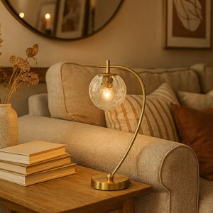 Fairmont Park Single Table Lamp Brushed Brass 50cm H X 24cm W X 15cm D Fairmont Park Single Table Lamp Brushed Brass 50cm H X 24cm W X 15cm D