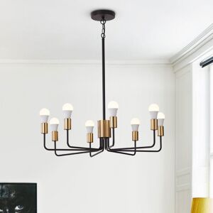 Canora Grey Fye 8-Light 77cm Farmhouse Classic Candle Style Chandelier Modern Pendant Light Fixture Matte Black;Brass 19cm H X 77cm W X 77cm D Canora Grey Fye 8-Light 77cm Farmhouse Classic Candle Style Chandelier Modern Pendant Light Fixture Matte Black;Brass 19cm H X 77cm W X 77cm D