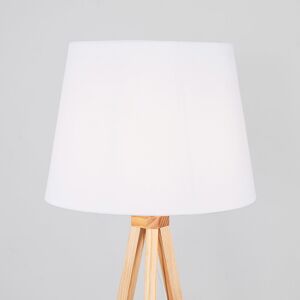 Fernleaf Nemours 159cm Basbro Tripod Floor Lamp Shade White/Light Wood 159cm H X 65cm W X 65cm D Fernleaf Nemours 159cm Basbro Tripod Floor Lamp Shade White/Light Wood 159cm H X 65cm W X 65cm D