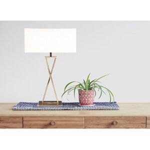 Metro Avory 64cm Rectangle Metal Narrow Table Lamp Antique/Ivory 64cm H X 40cm W X 17cm D Metro Avory 64cm Rectangle Metal Narrow Table Lamp Antique/Ivory 64cm H X 40cm W X 17cm D