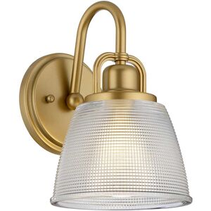 Canora Grey Shmuel 1-Light Sconce Painted Natural Brass 24.6cm H X 16.5cm W X 24.6cm D Canora Grey Shmuel 1-Light Sconce Painted Natural Brass 24.6cm H X 16.5cm W X 24.6cm D