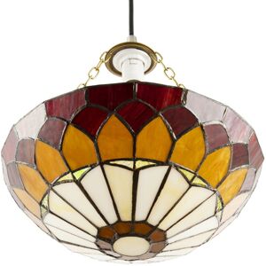Astoria Grand Stained Glass Domed Tiffany Pendant Lamp Shade With Chain By Red 9cm H X 30cm W X 30cm D Astoria Grand Stained Glass Domed Tiffany Pendant Lamp Shade With Chain By Red 9cm H X 30cm W X 30cm D