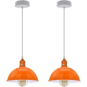 Breakwater Bay Gingras 2-Light Single Dome Pendant Orange Breakwater Bay Gingras 2-Light Single Dome Pendant Orange