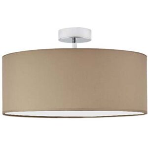 17 Stories Audriona 1-Light Semi Flush Mount Beige/Chrome 25cm H x 30cm W x 30cm D 17 Stories Audriona 1-Light Semi Flush Mount Beige/Chrome 25cm H x 30cm W x 30cm D