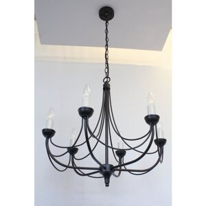 Marlow Home Co. 6 - Light Candle Style Chandelier Matt Black 53cm H X 55cm W X 55cm D Marlow Home Co. 6 - Light Candle Style Chandelier Matt Black 53cm H X 55cm W X 55cm D