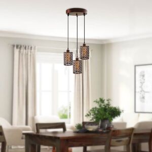 Borough Wharf Chorio 3-Light Cluster Cylinder Pendant Rustic Red Borough Wharf Chorio 3-Light Cluster Cylinder Pendant Rustic Red
