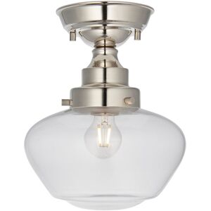 Breakwater Bay Choquette 1-Light Semi Flush Mount Bright Nickel 25cm W X 25cm D Breakwater Bay Choquette 1-Light Semi Flush Mount Bright Nickel 25cm W X 25cm D