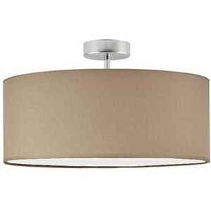17 Stories Audriona 1-Light Semi Flush Mount Brushed Steel/Beige 25cm H x 30cm W x 30cm D 17 Stories Audriona 1-Light Semi Flush Mount Brushed Steel/Beige 25cm H x 30cm W x 30cm D