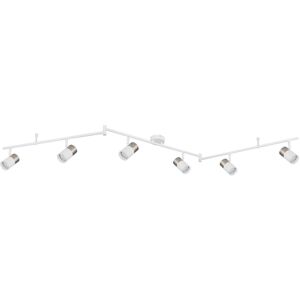 Canora Grey metal spotlights, 6XGU10 White/White 18.5cm H X 180cm W X 8cm D Canora Grey metal spotlights, 6XGU10 White/White 18.5cm H X 180cm W X 8cm D