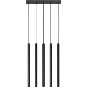 Latitude Run Millard 5 - Light Kitchen Island Linear Pendant Black 45cm W X 2.5cm D Latitude Run Millard 5 - Light Kitchen Island Linear Pendant Black 45cm W X 2.5cm D