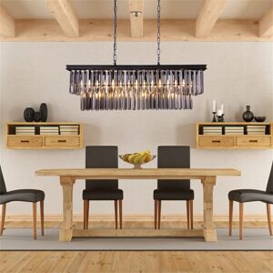 Canora Grey Alexandrew 9-Light Kitchen Island Rectangle Pendant Grey 28cm H X 85cm W X 25cm D Canora Grey Alexandrew 9-Light Kitchen Island Rectangle Pendant Grey 28cm H X 85cm W X 25cm D