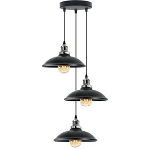 Borough Wharf Bellwether 3 - Light Cluster Cone Pendant Black/Black 111.5cm H X 44cm W X 44cm D Borough Wharf Bellwether 3 - Light Cluster Cone Pendant Black/Black 111.5cm H X 44cm W X 44cm D