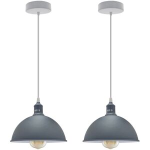 Breakwater Bay Gingras 2-Light Single Dome Pendant Grey Breakwater Bay Gingras 2-Light Single Dome Pendant Grey