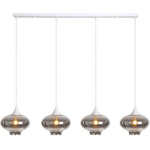 Ebern Designs Martelly 4 - Light Kitchen Island Globe Pendant White/Smoke 130cm H X 100cm W X 8cm D Ebern Designs Martelly 4 - Light Kitchen Island Globe Pendant White/Smoke 130cm H X 100cm W X 8cm D